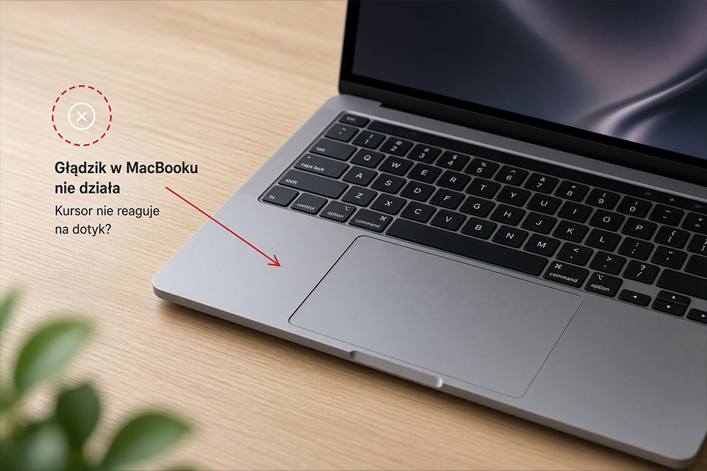 Gładzik w macbooku nie działa