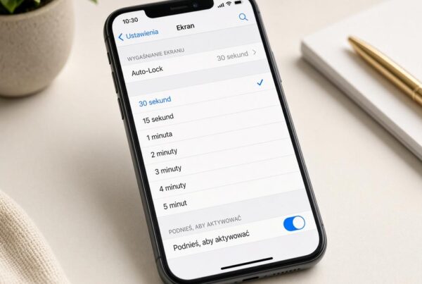 Zmiana ustawień wygaszania ekranu w iPhonie
